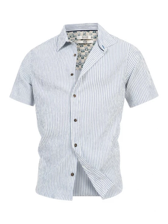 Foto van product INDICODE JEANS Overhemd 'Bimler' blauw / wit