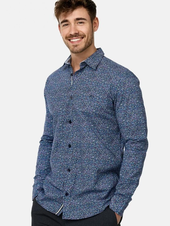Foto van product INDICODE JEANS Overhemd blauw / lila / wit