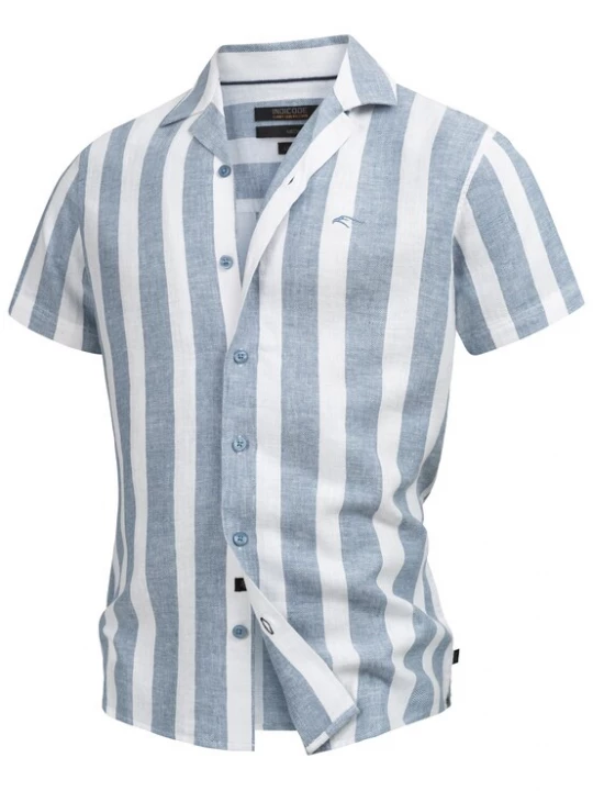 Foto van product INDICODE JEANS Overhemd 'Bravida' blauw / wit