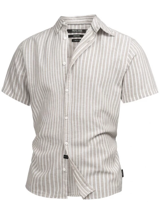 Foto van product INDICODE JEANS Overhemd 'Bravida' donkerbeige