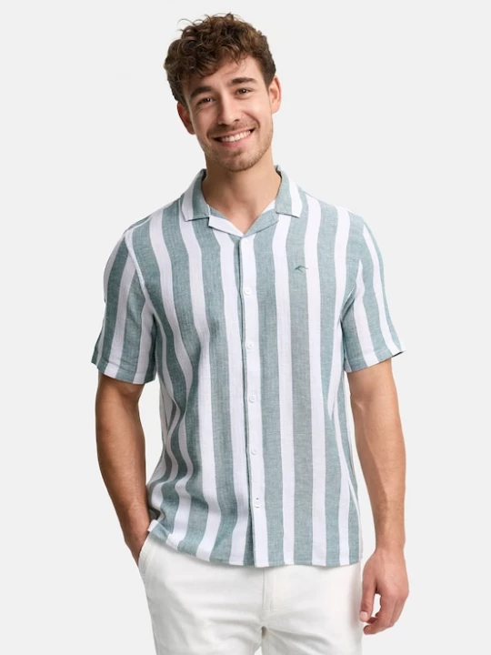 Foto van product INDICODE JEANS Overhemd 'Bravida' groen / wit