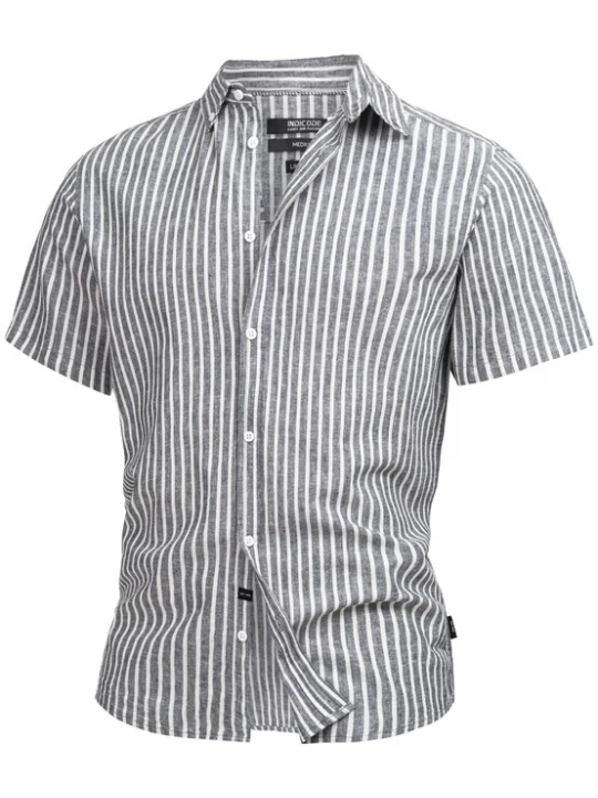 Foto van product INDICODE JEANS Overhemd 'Bravida' navy / wit