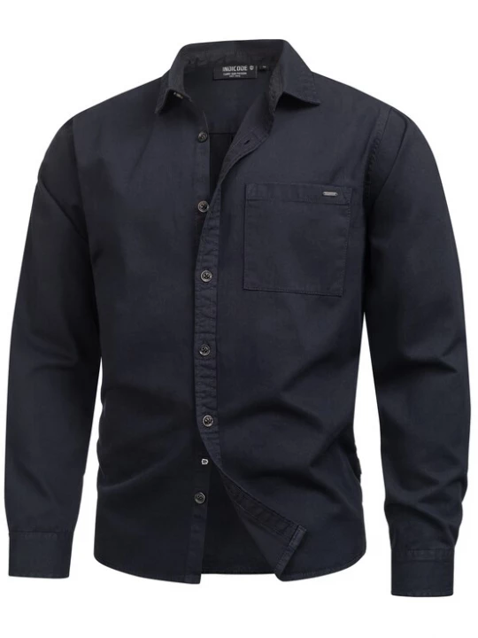 Foto van product INDICODE JEANS Overhemd ' Broidy ' marine