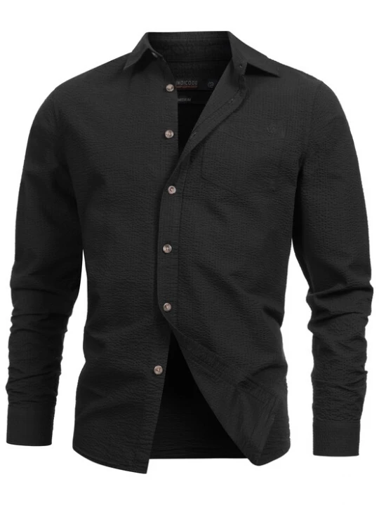 Foto van product INDICODE JEANS Overhemd 'Caix' zwart