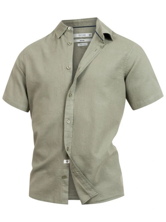Foto van product INDICODE JEANS Overhemd ' Ceppo ' olijfgroen