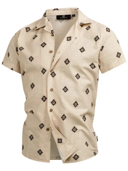 Foto van product INDICODE JEANS Overhemd 'Cotta' beige / grijs