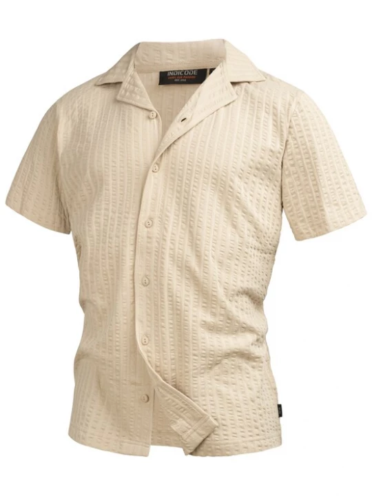 Foto van product INDICODE JEANS Overhemd 'Crepe' beige