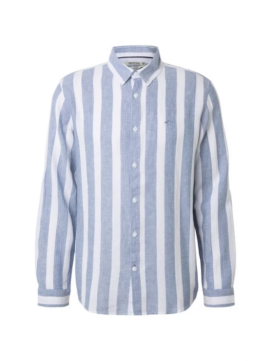Foto van product INDICODE JEANS Overhemd 'Donuld' blauw gemêleerd / offwhite
