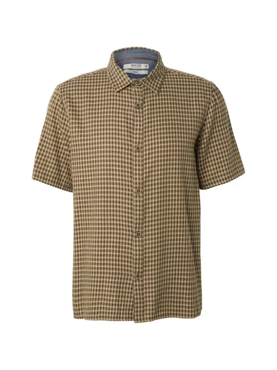 Foto van product INDICODE JEANS Overhemd 'Helmo' chocoladebruin / cappuccino / wit