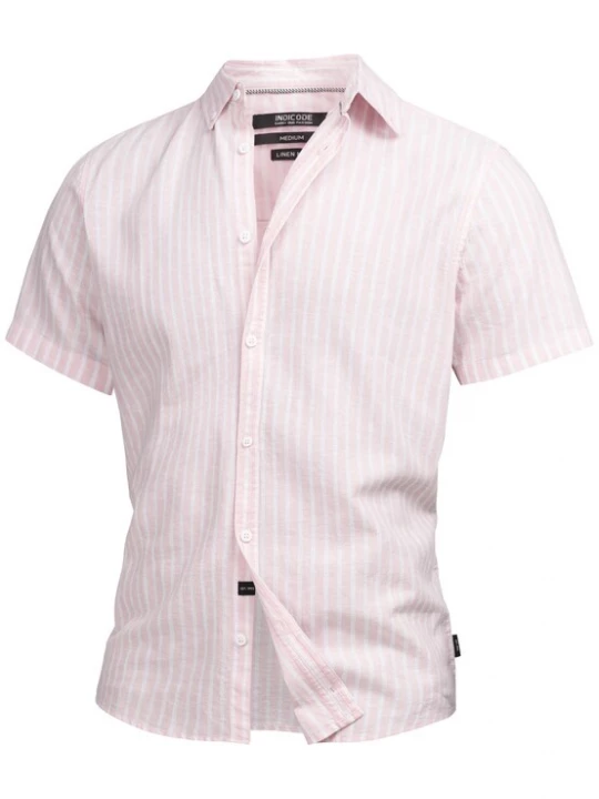 Foto van product INDICODE JEANS Overhemd 'INBravida' lichtroze / wit