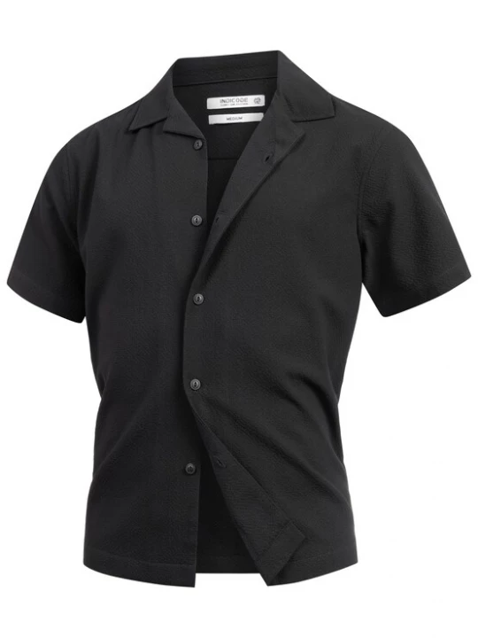 Foto van product INDICODE JEANS Overhemd 'INDaminos' zwart