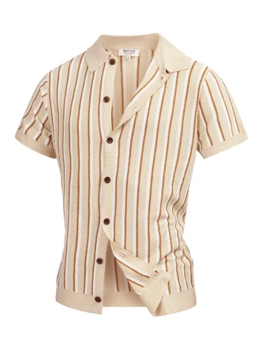 Foto van product INDICODE JEANS Overhemd 'INKaziz' beige / lichtgeel / wit