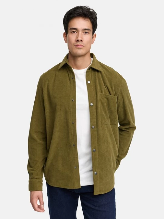 Foto van product INDICODE JEANS Overhemd 'INNemoto' olijfgroen