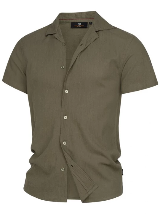 Foto van product INDICODE JEANS Overhemd 'INWay' olijfgroen
