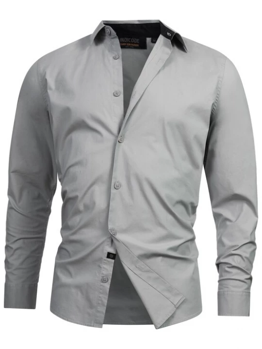 Foto van product INDICODE JEANS Overhemd 'Kamby' grijs