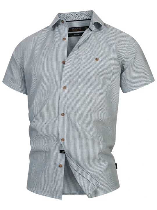 Foto van product INDICODE JEANS Overhemd 'Kiss' lichtblauw / wit