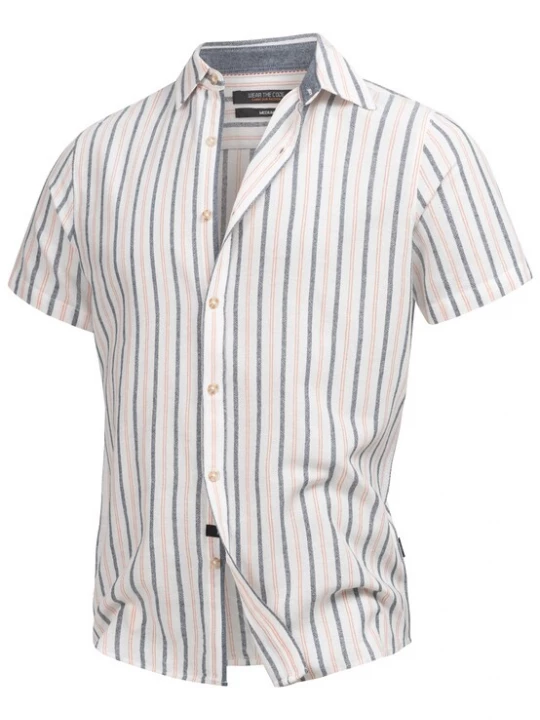 Foto van product INDICODE JEANS Overhemd 'Lingo' beige / grijs / wit