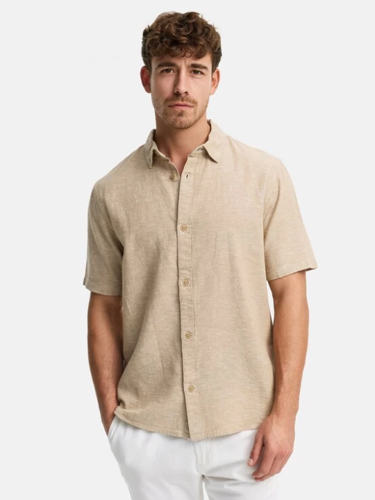 Foto van product INDICODE JEANS Overhemd 'Lino' lichtbeige