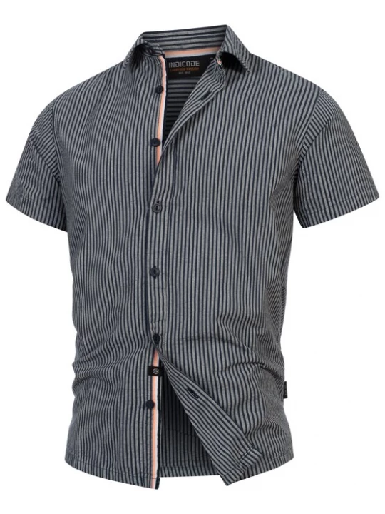 Foto van product INDICODE JEANS Overhemd 'Maribo' duifblauw / pastelblauw