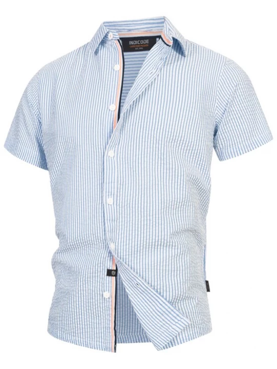 Foto van product INDICODE JEANS Overhemd 'Maribo' lichtblauw / wit