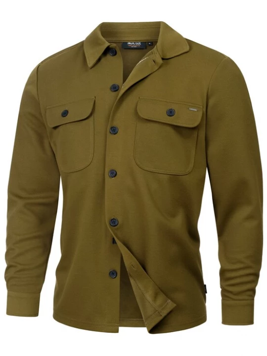 Foto van product INDICODE JEANS Overhemd 'Nello' olijfgroen