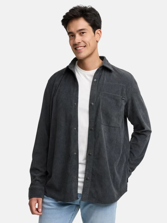 Foto van product INDICODE JEANS Overhemd 'Nemoto' donkerbruin