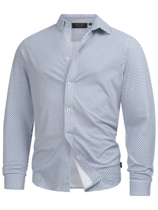 Foto van product INDICODE JEANS Overhemd 'Olimak' blauw / wit