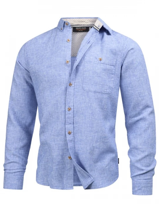 Foto van product INDICODE JEANS Overhemd pastelblauw