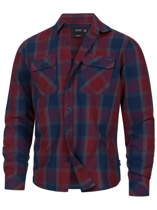 Foto van product INDICODE JEANS Overhemd 'Pomal' blauw / rood