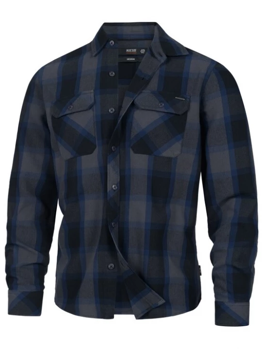 Foto van product INDICODE JEANS Overhemd 'Pomal' navy / grijs / zwart