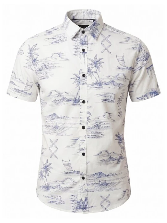 Foto van product INDICODE JEANS Overhemd 'Quint' blauw / wit