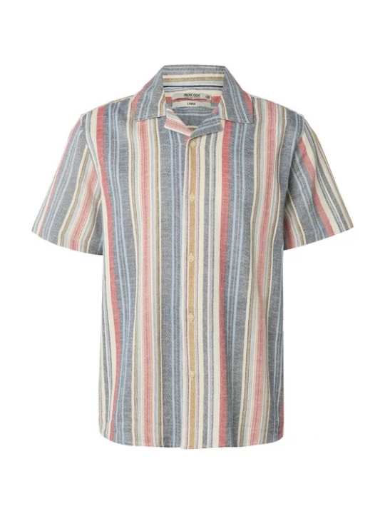 Foto van product INDICODE JEANS Overhemd 'Ravin' ecru / saffier / lichtblauw / lichtrood