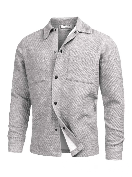 Foto van product INDICODE JEANS Overhemd 'Rhomon' lichtgrijs