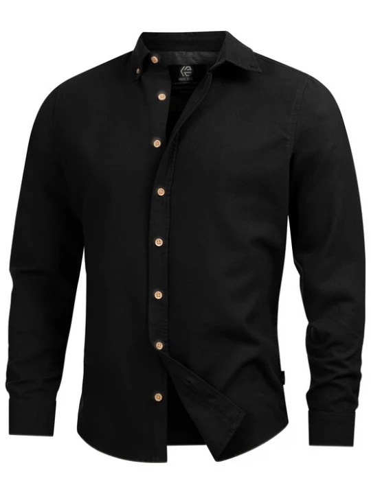 Foto van product INDICODE JEANS Overhemd 'Riverside' zwart