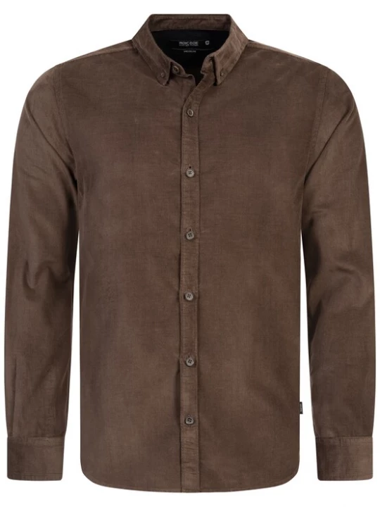 Foto van product INDICODE JEANS Overhemd 'Ryan' donkerbruin