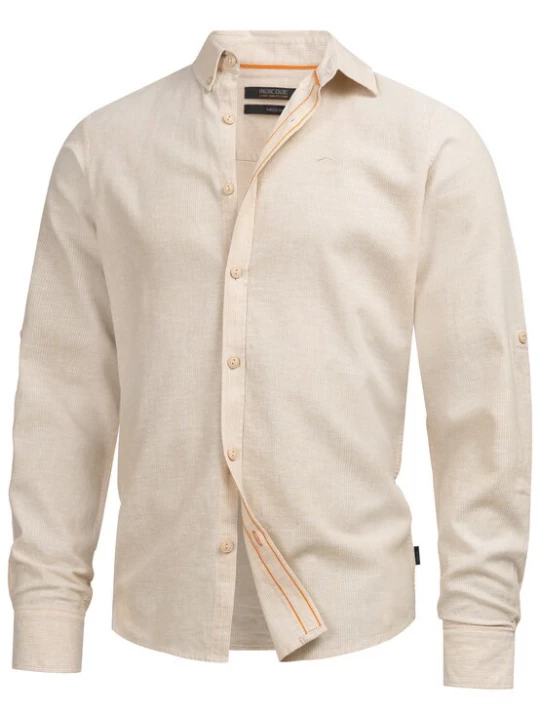 Foto van product INDICODE JEANS Overhemd 'Theon' beige / wit