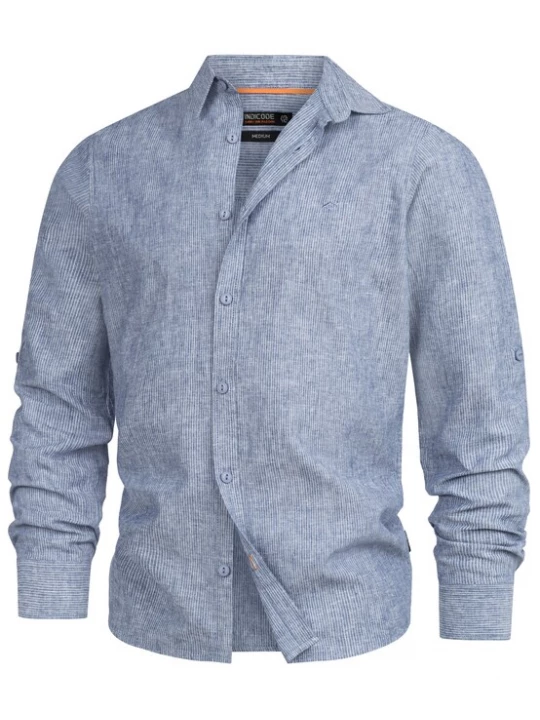 Foto van product INDICODE JEANS Overhemd 'Theon' blauw