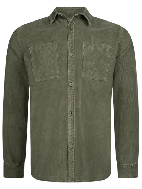 Foto van product INDICODE JEANS Overhemd 'Thyge' donkergroen