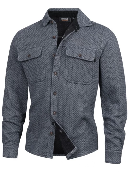 Foto van product INDICODE JEANS Overhemd 'Wheel' blauw