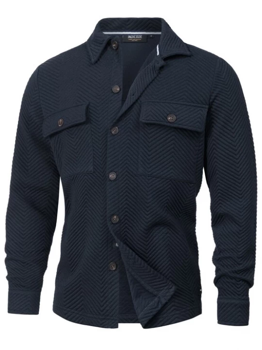 Foto van product INDICODE JEANS Overhemd 'Wheel' donkerblauw