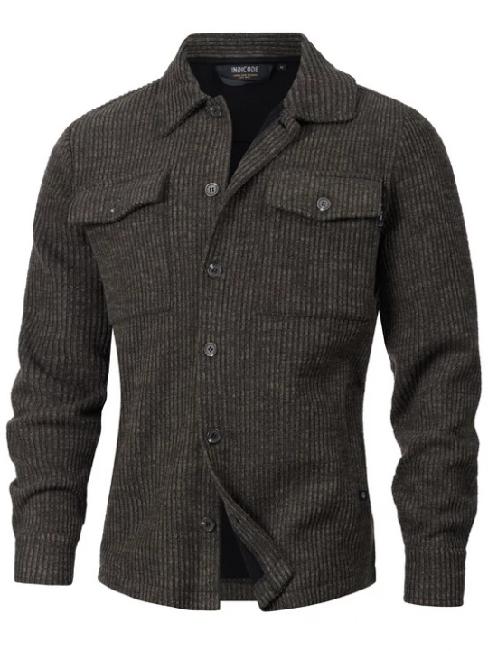 Foto van product INDICODE JEANS Overhemd 'Wheel' donkerbruin