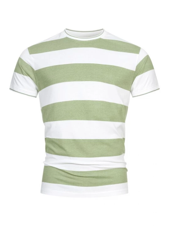 Foto van product INDICODE JEANS Shirt ' Ariba ' lichtgroen / natuurwit