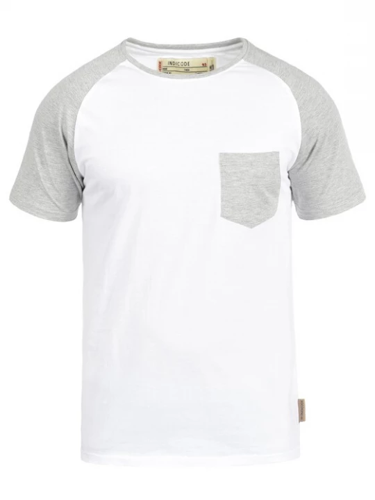 Foto van product INDICODE JEANS Shirt 'Gresham' grijs gemêleerd / wit