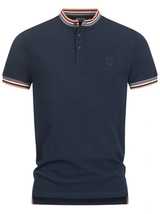 Foto van product INDICODE JEANS Shirt 'Odell ' navy / oranje / wit