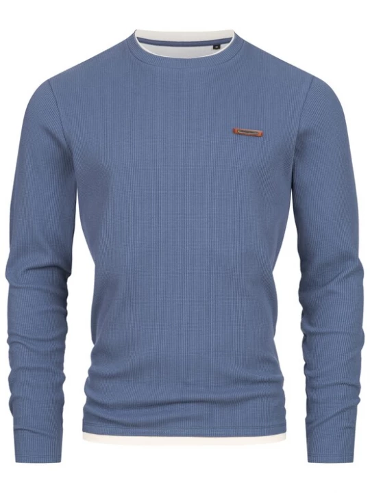 Foto van product INDICODE JEANS Shirt ' Sigfinn ' blauw / bruin