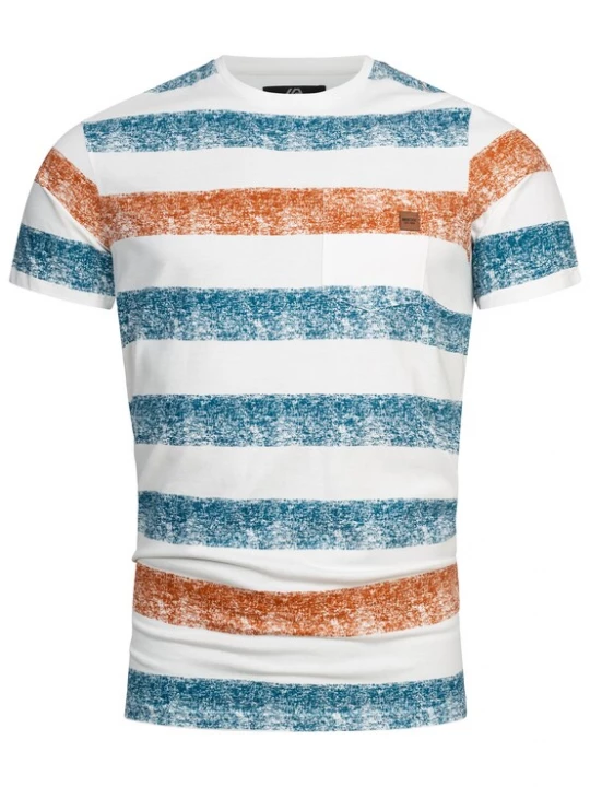 Foto van product INDICODE JEANS Shirt ' Tamka ' blauw / bruin / wit