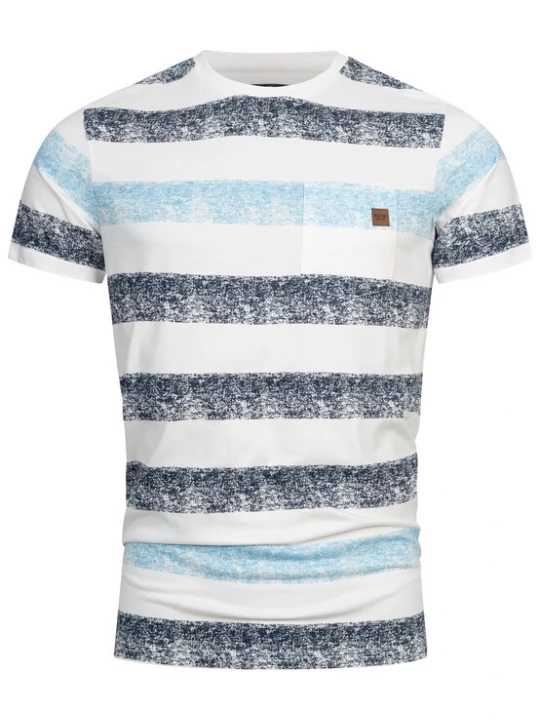 Foto van product INDICODE JEANS Shirt 'Tamka' crème / blauw / zwart