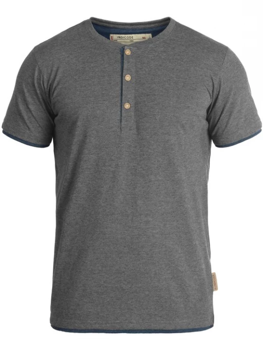 Foto van product INDICODE JEANS Shirt 'Tony' donkerblauw / grijs gemêleerd