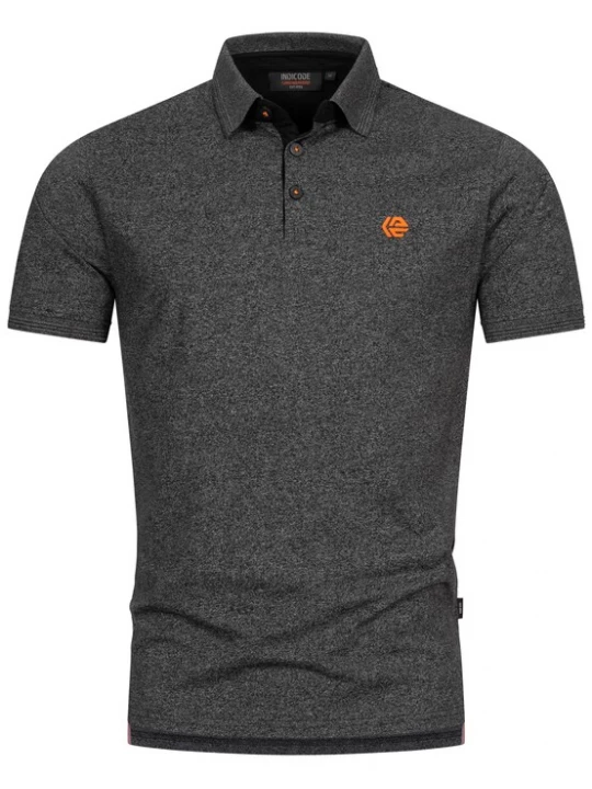 Foto van product INDICODE JEANS Shirt ' Torrance ' oranjerood / zwart