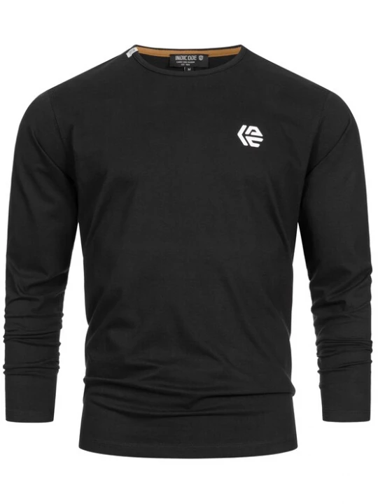 Foto van product INDICODE JEANS Shirt ' Trense ' zwart / wit